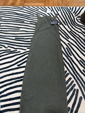 Forever 21 Olive Green Ribbed Tank Midi Dress